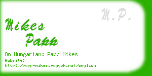 mikes papp business card